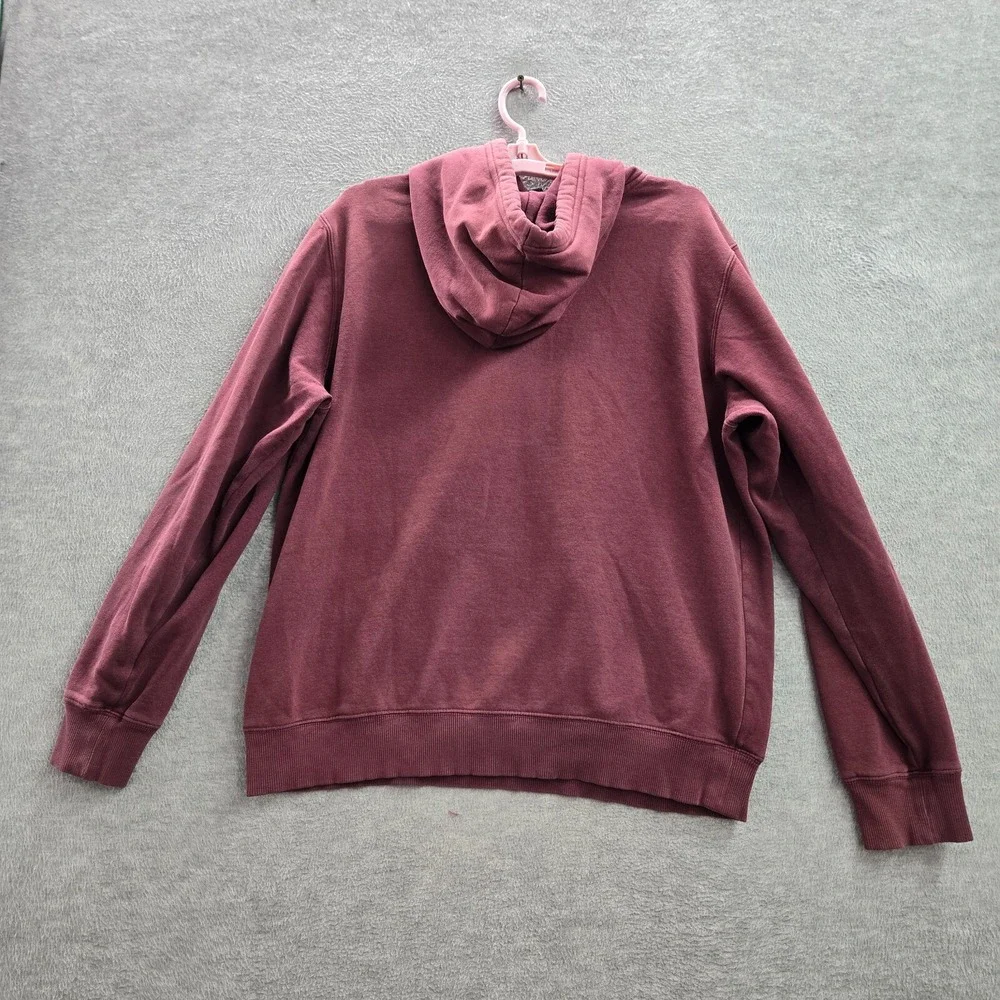 The‎ North Face Men Sweatshirt Medium Red Hoodie Logo Graphic Print Fleece